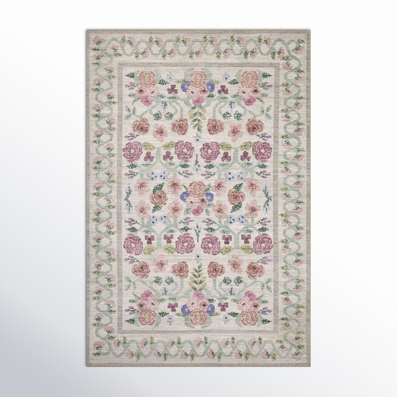 Rifle Paper Co. x Loloi Rosa Ivory Floral Rug