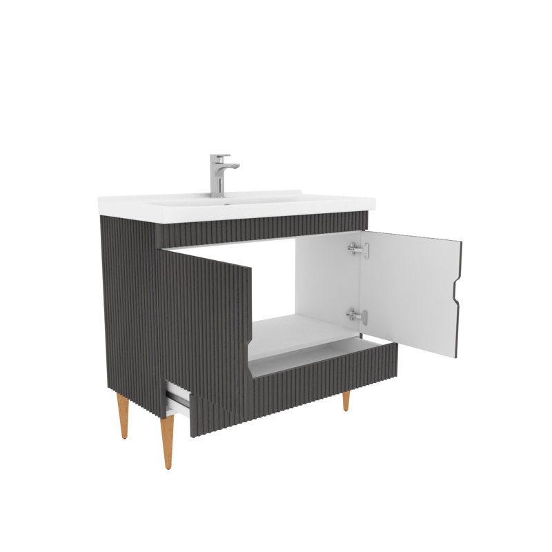 Sahra Bathroom Vanity, Anthracite, 100cm