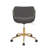 Contemporary Task Chair In Gold Metal And Faux Leather-1805680625-1805680635
