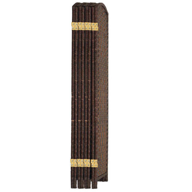 2 Ft. Tall Diamond Weave Fiber Room Divider - Dark Mocha - 8 Panel, Dark Mocha, 8, 2 ft