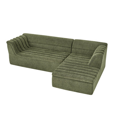 Canapé modulaire en U Kirel avec revêtement en chenille et design modulaire Kirel