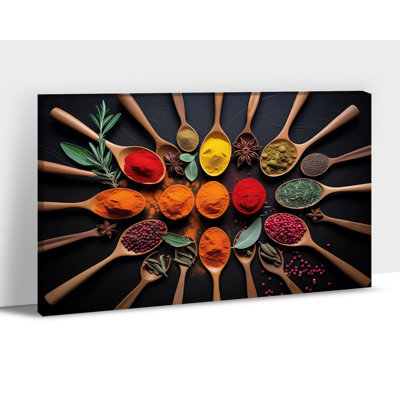 Grande cuisine colorée, art mural sur toile, nourriture, épices, affiche, peinture, impressions sur toile, impression de cuisine rétro, œuvre d'art murale prête à être suspendue pour la salle à manger, art mural, photo de cuisine, 28 po x 40 po