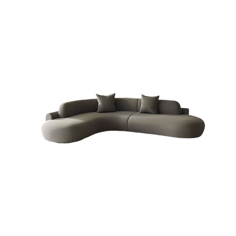 Canapé de coin incurvé, H 27,56 po x l 133,86 po x P 86,61 po, 6