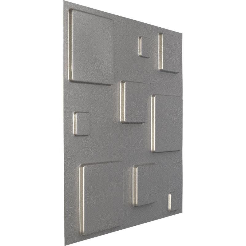 Panneau mural décoratif 3D Devon EnduraWall l 19 5/8 po x H 19 5/8 po UltraCover (couvre 2,67 pieds carrés), Acier foncé