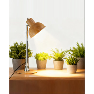 Plant Grow Light For Indoor Plant, LED Grow Light, Elevating Plant Lamp, Height Adjustable, Automatic Timer With 8/12/18Hours,10-Level Brightness, Ideal For Large Plant Grow, (Wood Grain)