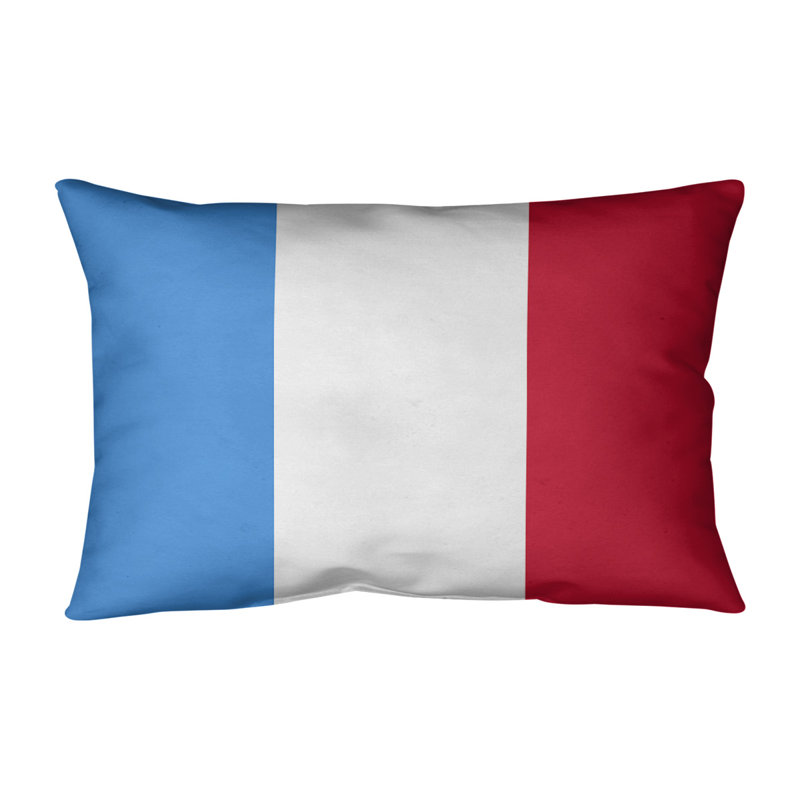 Coussin intérieur/extérieur, Côté bleu / Milieu blanc