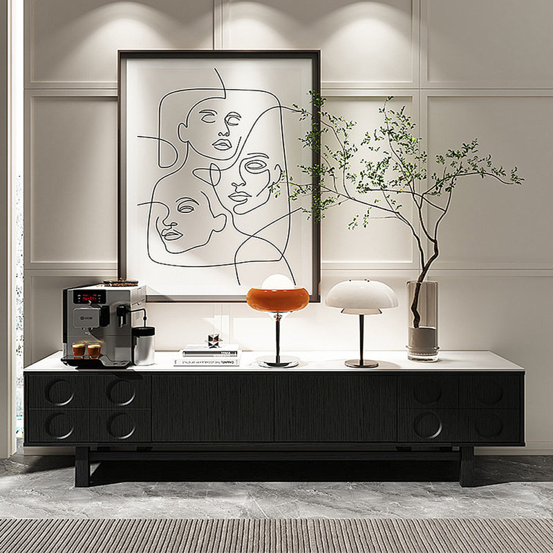 Meuble télé style français, H 21,65 po x P 15,75 po x l 94,49 po