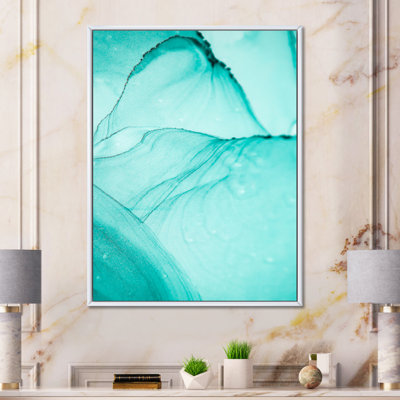 Luxueux marbre émeraude tourbillon, art mural moderne sur toile