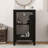 20" Bathroom Vanity With Ceramic Sink, Adjustable U-Shaped Shelf, Door Storage Rack-116119262