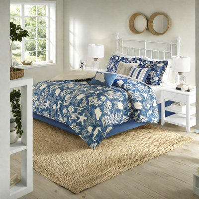 Premium Cotton Sateen Bedding Sets, Blue Elegance For Home