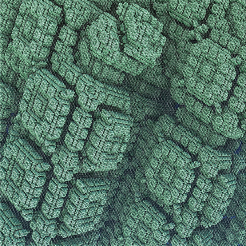 Tapis de zone verte à motif, Carré 5 pi