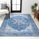 Abhirami Ornate Medallion Machine-Washable Blue/Navy Rug
