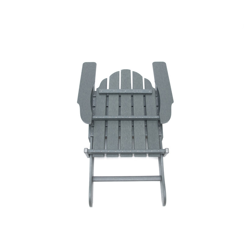Chaise Adirondack pliante Balboa en PEHD, simple, gris