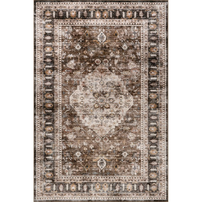 Davi Faded SplashGuard Machine Washable Area Rug