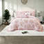 Ensemble de literie pour grand lit, édredon en microfibre rose pour chambre à coucher