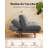 65"Convertible Futon Sofa Bed,Futon Couch With Adjustable Backrest,Ergonomic Recliner Sleeper Sofa With Corduroy Fabric For Small Spaces ,Living Room, Office-199529106