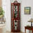 Lighted Corner Curio, Walnut, Adjustable Shelves (Bulb Not Included)