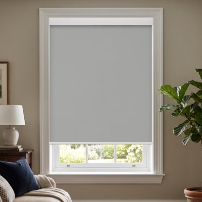 Blackout Roller Shade with Concealed Brackets and Cover Plate