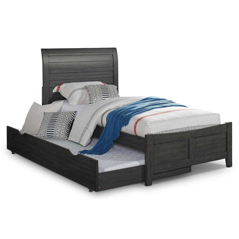 Lit-bateau avec couchette Kahi, Simple, Gris