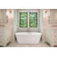 Drain de salle de bain autoportant 67 po x 32 po PURE AIR® avec drain chromé et à bout blanc CELESTE-113257853