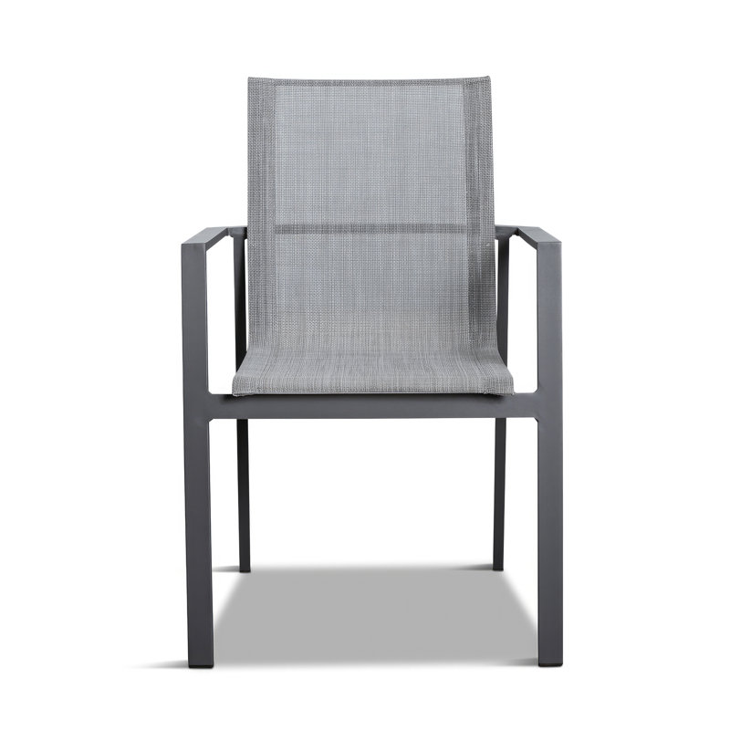 Lift Outdoor Dining Armchair, Slate, Driftwood