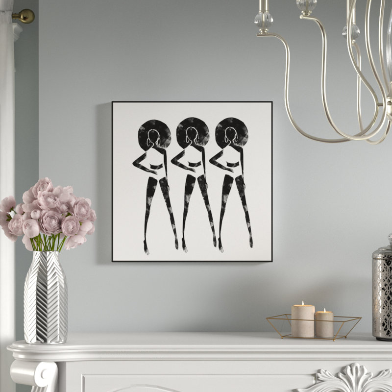 « pose élégante », reproduction de peinture à l’acrylique sur toile encadrée, H 32 po x l 32 po