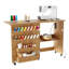 Machine à coudre pliable et table de bricolage - Station de charge intégrée, roues verrouillables, plateaux de rangement, tablette, piquets, verrous magnétiques, USB Type-C, bureau d'armoire peu encombrant pour les petits espaces-130074483