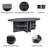 Gray Modern Neutral Oval Coffee Table with Shelves Contemporary - 53" x 28" x 18"