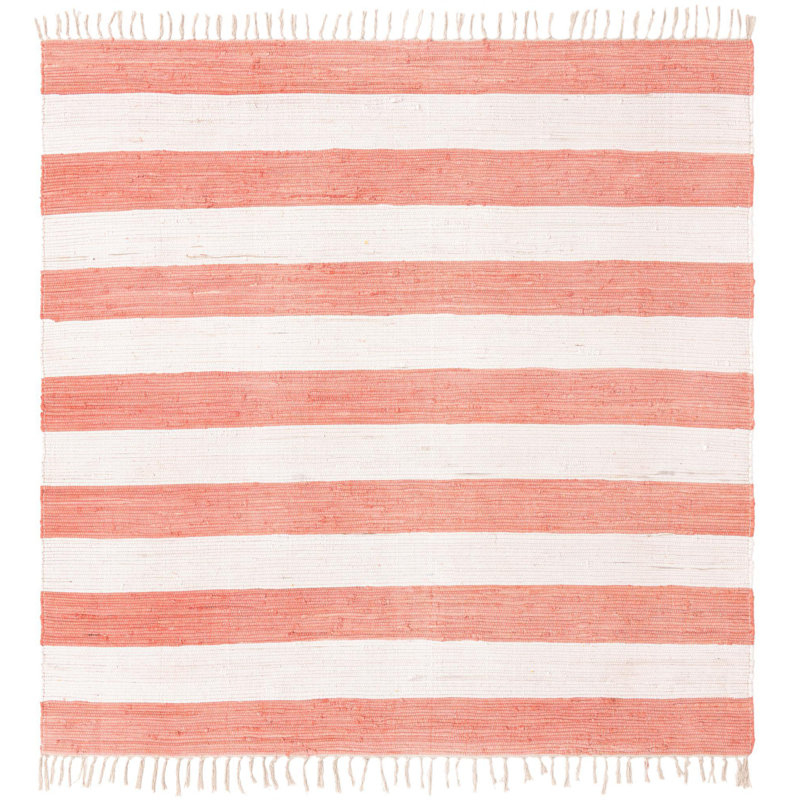 Clerestory Cotton Striped Indoor Rug, Square 7'10"