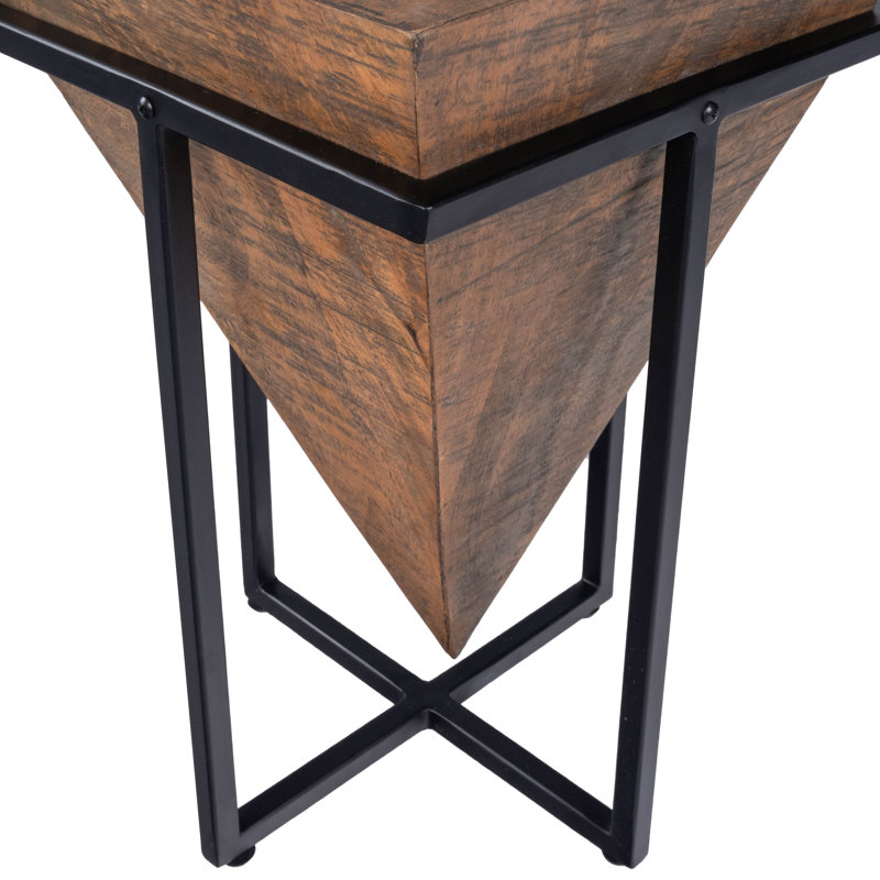 Gulnaria Wood & Metal Side Table