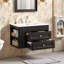 Meuble-lavabo mural de 30 po avec lavabo simple en céramique, armoire de rangement flottante moderne avec robinet à 2 tiroirs non inclus-318065302