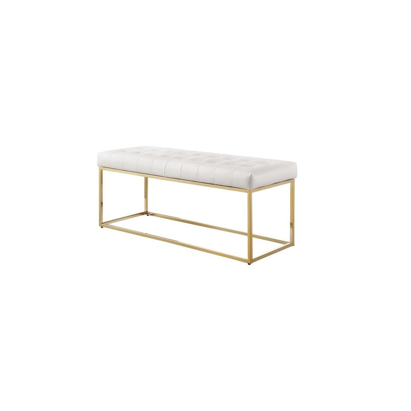 Faux Leather Upholstered Bench