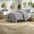 Comfortable Gray Bedding Sets, Polyester Jersey With Antimicrobial Treatment For Home