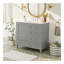 Meuble-lavabo moderne 36 po avec cadre en pin massif, 1 porte à fermeture douce et 3 tiroirs, armoire de rangement moderne-1623041849-1623041853