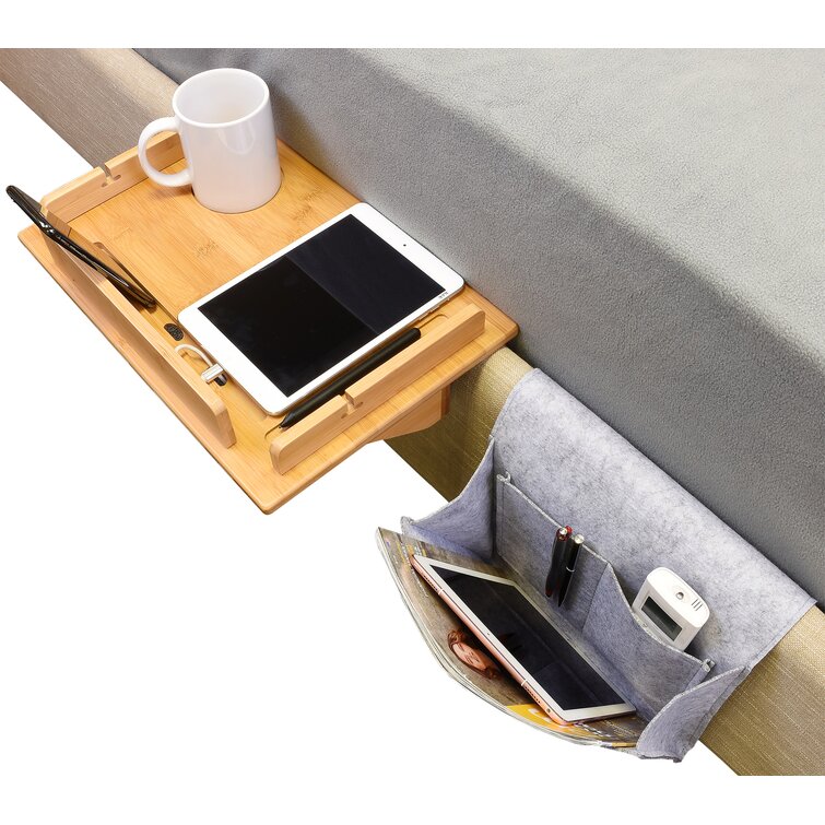 Tirrinia Bedside Shelf Table & Storage Organizer Caddy - Cup & Pen