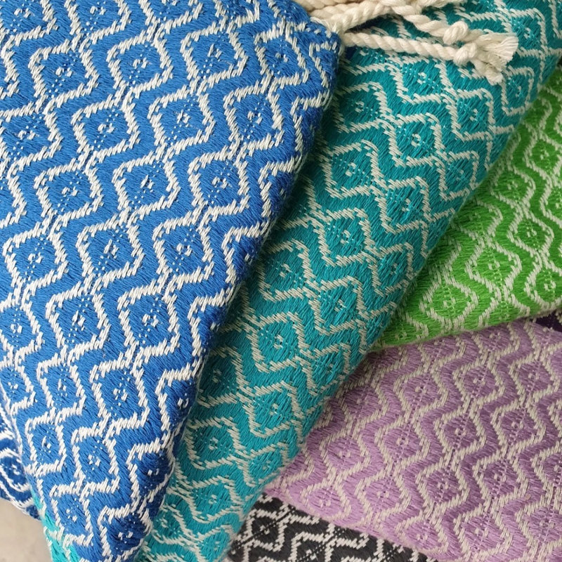 Hand Woven Throw Blanket, Grey