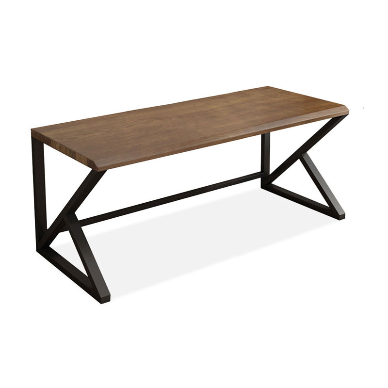 Dark Walnut Rectangular Solid Wood desks, 29.53" H x 70.87" W x 31.5" D