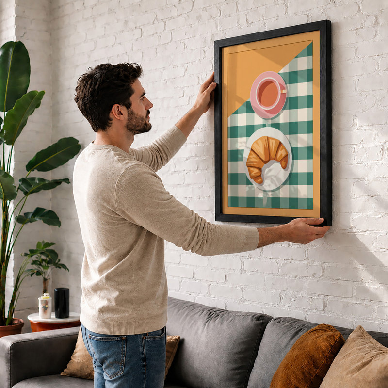Breakfast At Leisure Minimalist - Print, Unframed, A2 - 59.4 x 42.0 cm