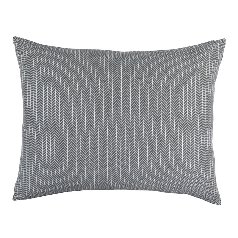 Chevron Lumbar Pillow Cover & Insert, 26" x 35", Gray/White