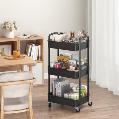 Plastic Rolling Utility Cart with