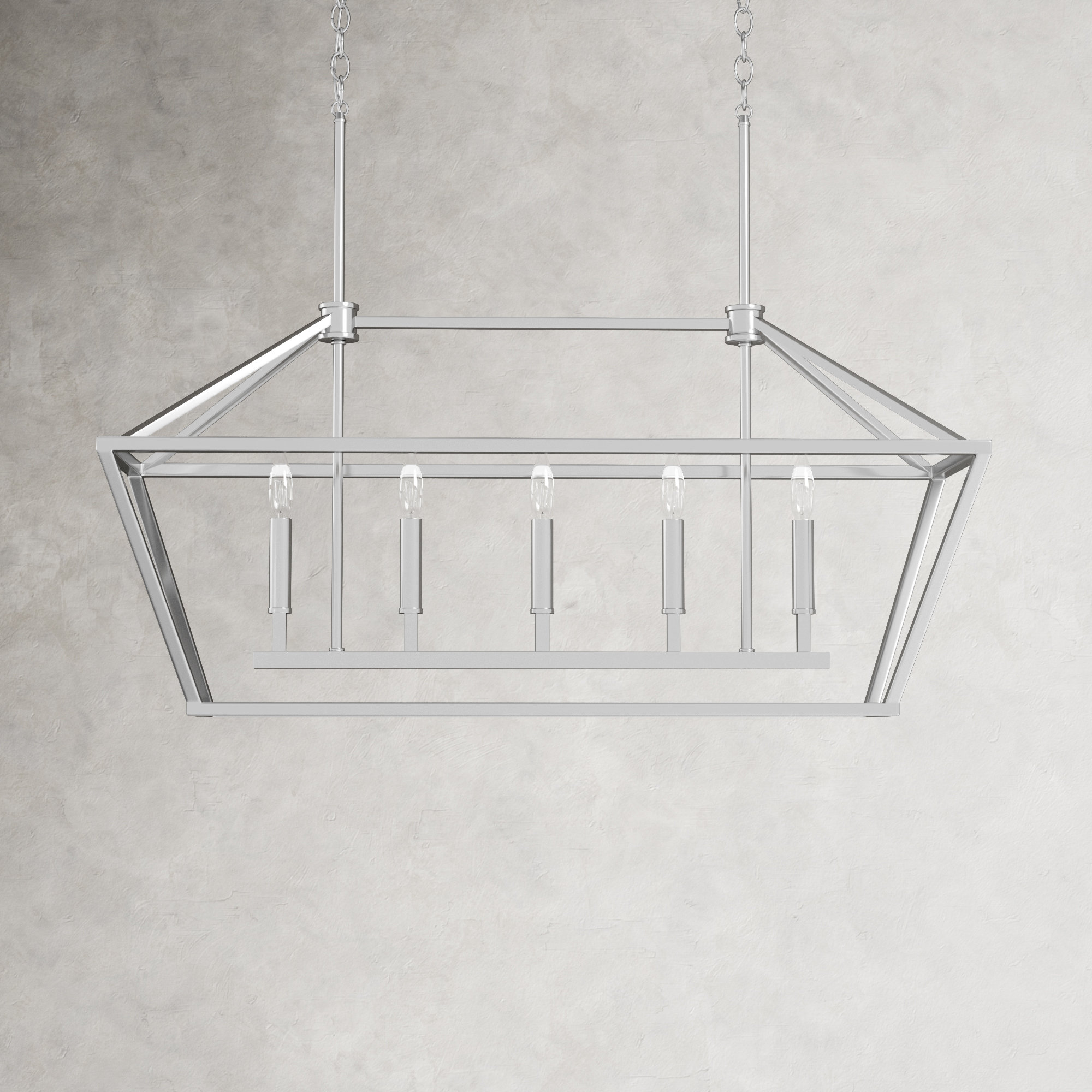 Glenhaven 5 Light Dimmable Pendant, Satin Nickel
