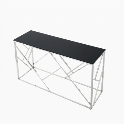 Welton Glass Top Console Table