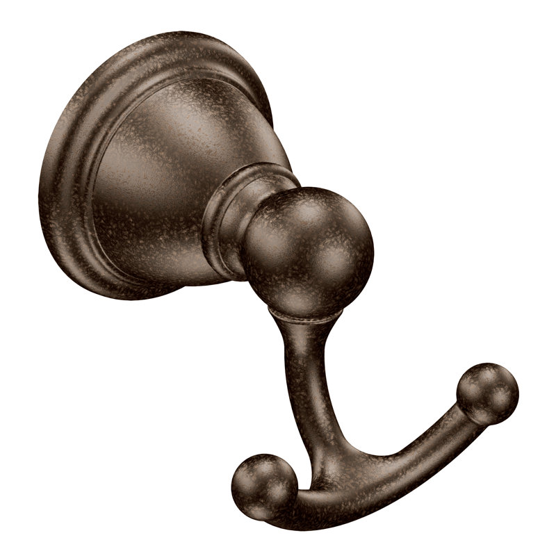 Brantford Wall Mounted Double Robe Hook, Oil Rubbed Bronze
