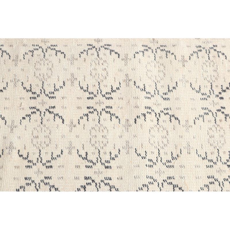 Tapis turc Oushak fabriqué à la main en laine authentique pour une esthétique de salon authentique