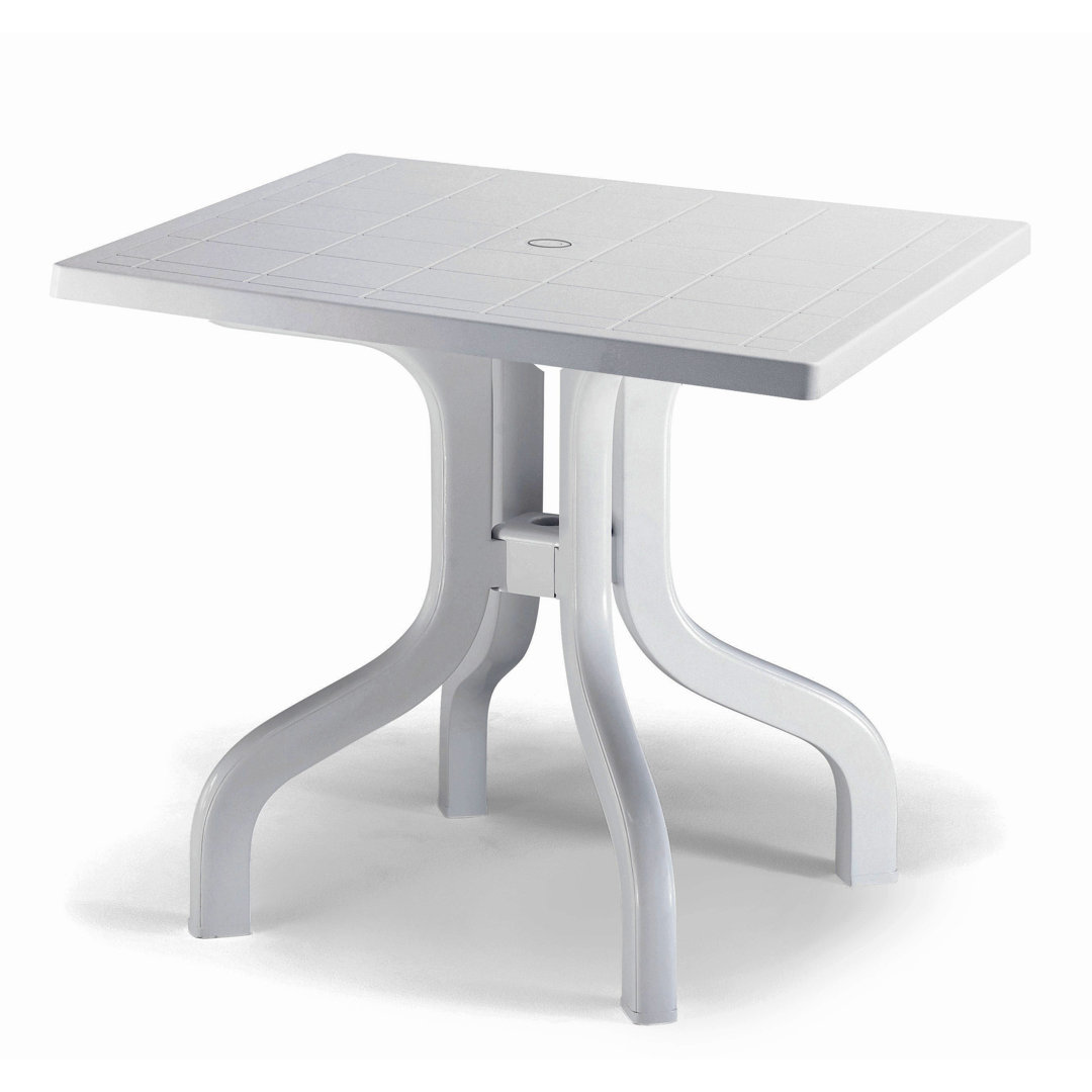 Leela Square Outdoor Dining Table With Umbrella Hole , 80cm cm W 80cm cm D