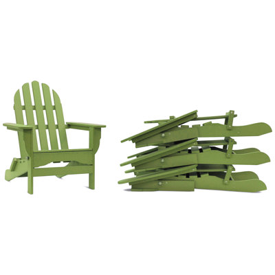 Chaise Adirondack pliante en plastique / résine Leighton