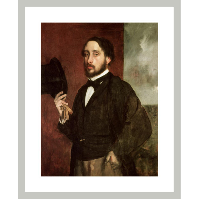 Autoportrait par Edgar Degas - Impression sur toile, H 28,79 po x l 23,5 po