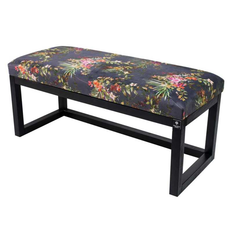 Velvet Upholstered Bench, 50cm H x 100cm W x 30cm D, Paradis04
