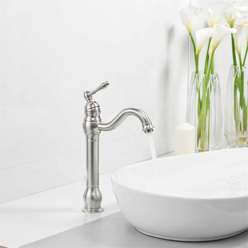Robinet de salle de bain vasque avec bonde, Argent