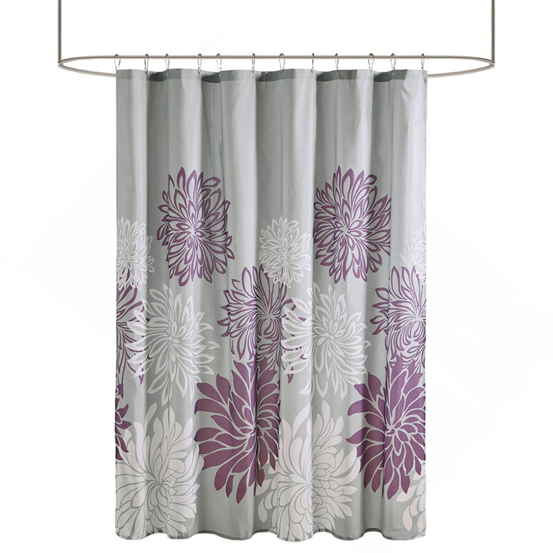 Rideau de douche à imprimé floral
